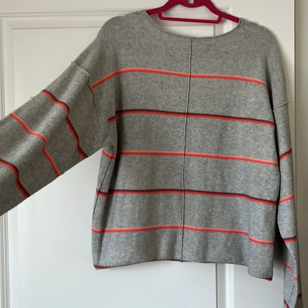 FREE PEOPLE Cropped Lightweight Striped Sweater - Picture 3 of 4